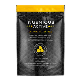 Ingenious Active - Refill Pouch - 100-Capsules bag; one of the best collagen supplements for joints & for sports recovery.