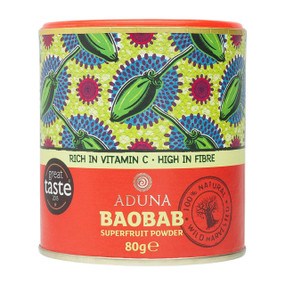 Aduna Baobab Superfruit Powder  boosts immune system, increases energy release , improves skin health, supports gut health.