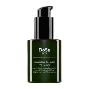 DoSe by VH Granactive Retinoid 5% Serum, 30 ml, in a green glass bottle;