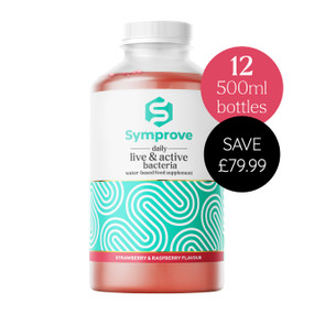 Symprove Daily Essential - Strawberry & Raspberry -  3 FOR 2 - includes three boxes of the Symprove Daily Essentials 4-week supply, for a total of a 12-week gut health  programme in a fruity flavour