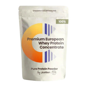 Purition Whey Concentrate Protein 200g in a white plastic pouch