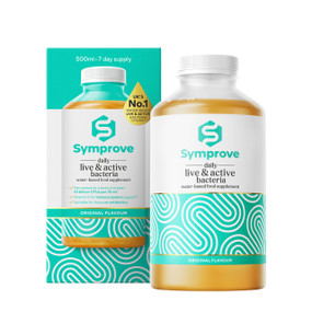 Symprove Original 500-ml bottle of Symprove liquid drink & box, one week supply water-based live and active bacteria supplement