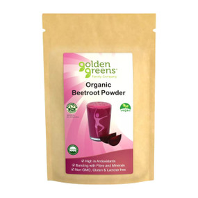 Golden Greens Organic Beetroot Powder, 200 grams, packet,  Made from 100% organic beetroot, this powder, rich in nitrates, is an easy way to enhance nutrition, energy, and vitality.