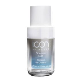 Icon Cinematic Eyes 15g bottle, a nourishing eye cream with Hyaluronic Acid, Caffeine and botanical extracts to help smooth, brighten and refresh the delicate eye contour.