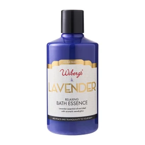 Wiberg’s Lavender Bath Essence 300ml in a purple plastic bottle; creates a relaxing botanical bath with lavender and eucalyptus, gently cleansing while leaving skin feeling soft, refreshed and delicately fragranced.