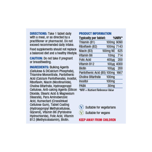 Valiant B Lamberts Vitamin B-100 Complex, 200 Tablets - VictoriaHealth