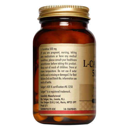 solgar l carnitine 1000mg Solgar Acetyl L-Carnitine 1000 Mg Tablets (30 ct) Delivery or Pickup Near  Me main image 0