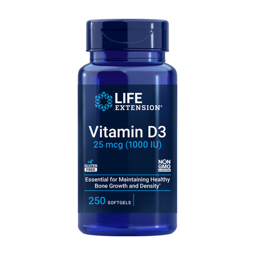 Life Extension Vitamin D3 1000iu, 250 Softgels VictoriaHealth