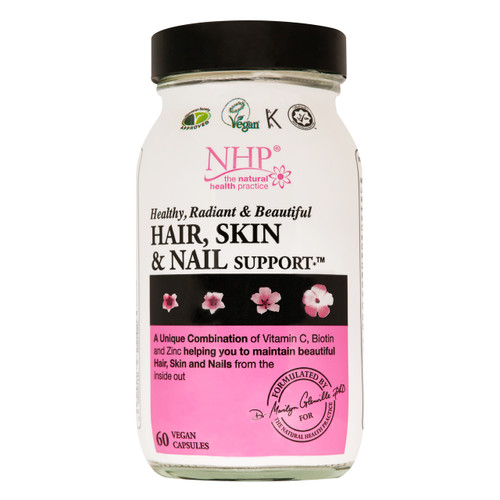 NHP Hair, Skin and Nail Support is a combination of nutrients especially chosen to address dry, damaged & brittle hair, skin & nails.