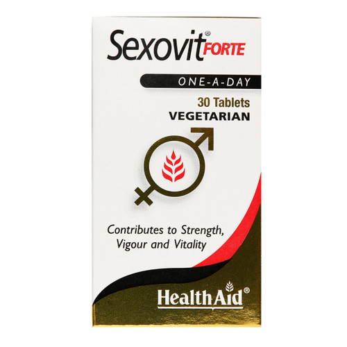 Healthaid Sexovit Forte, 30 tablets, is a nutritional supplement for men & women experiencing difficulties with sexual activity.