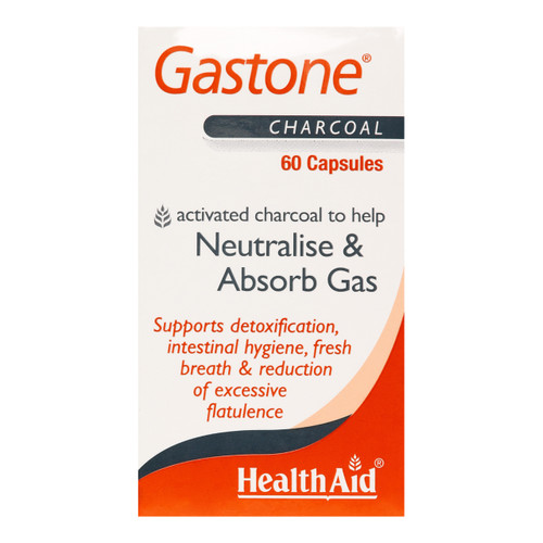 HealthAid Gastone Activated Charcoal helps to remove toxins, neutralise body odour & ease acid reflux.