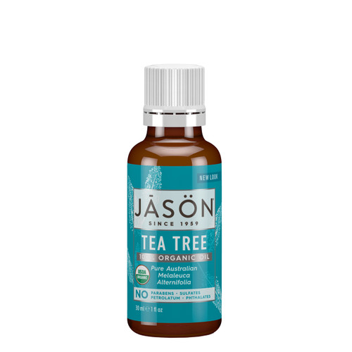 Jason Tea Tree Skin Oil, 30ml  brown plastic bottle green label, can be used on face, body & hair.