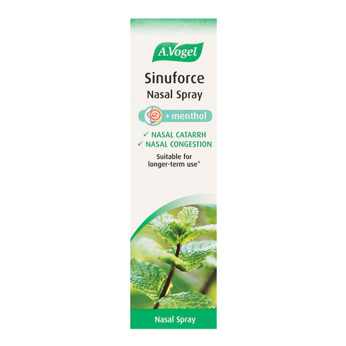 A.Vogel Sinuforce Nasal Spray with menthol provides rapid relief from a blocked or congested nose.