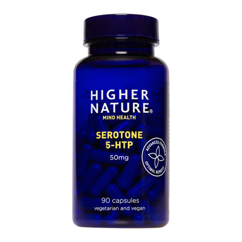 Higher Nature Serotone provides a lower 50mg dose of 5HTP for those seeking a balanced outlook