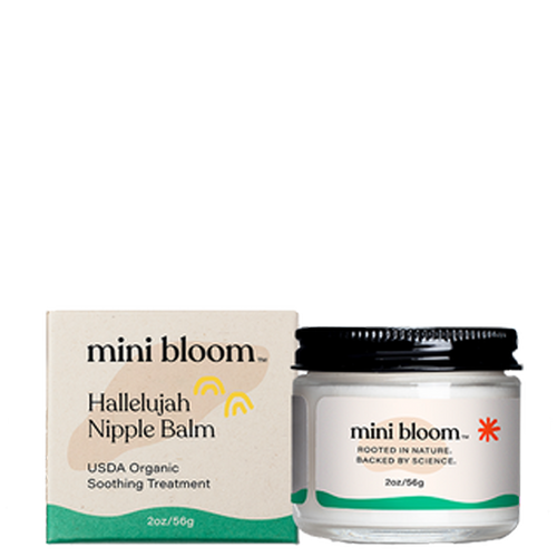 Mini Bloom Hallelujah Nipple Balm is a lanolin-free rescue balm for nipples. Great for lips & cuticles too.