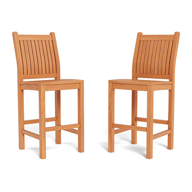 2pc Teak Wood Bar Chair Set