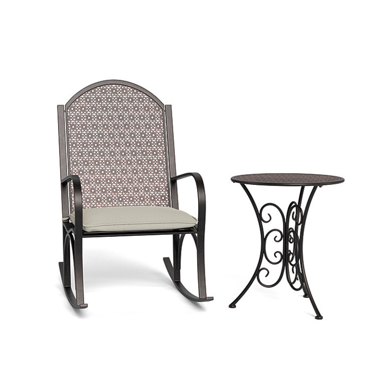 2pc Garden Rocker and Side Table Set