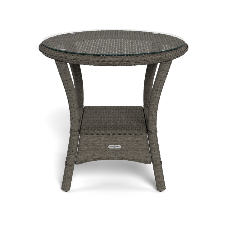 Bayview Outdoor Wicker Side Table (Driftwood)