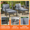 Aluminum 4pc outdoor seating set