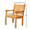 Comfortable teak patio chair for outdoor dining spaces