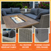 Melbourne 6-Piece Fire Table Sofa Set