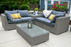 resin wicker patio sofa set