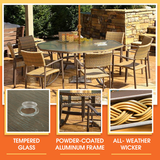Maracay 9pc Outdoor Dining Set