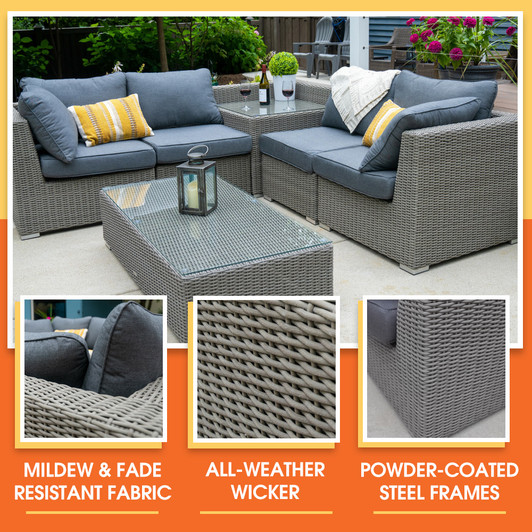 resin wicker garden furniture set