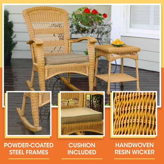 resin wicker rocking chair