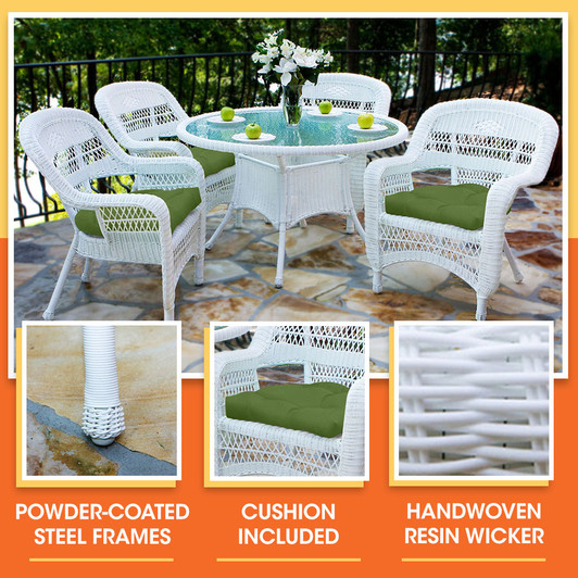 outdoor wicker bistro chairs and table
