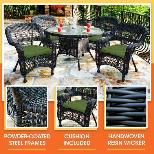 outdoor wicker bistro set