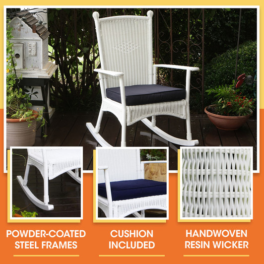 garden wicker rocker