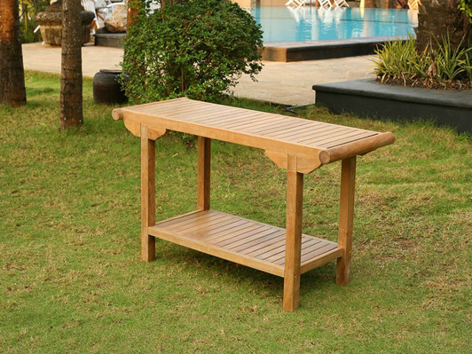 outdoor teak table