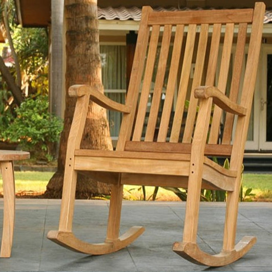 teak rocking chair outdoor