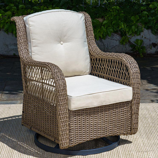 wicker swivel chair