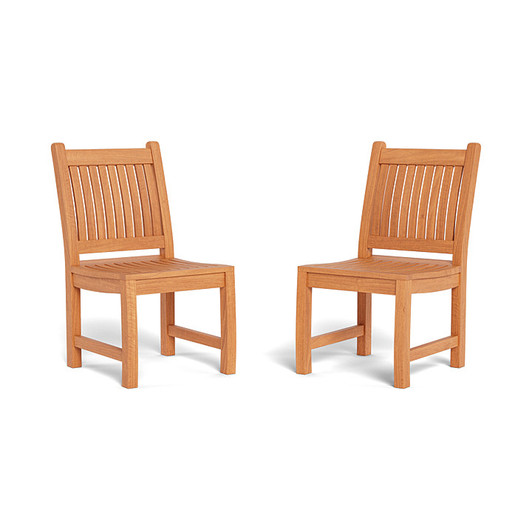 Teak Side Chair, 2 Pack
