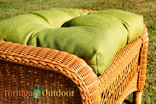 outdoor wicker ottoman
