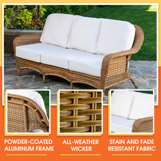 Sea Pines Outdoor Wicker Sofa