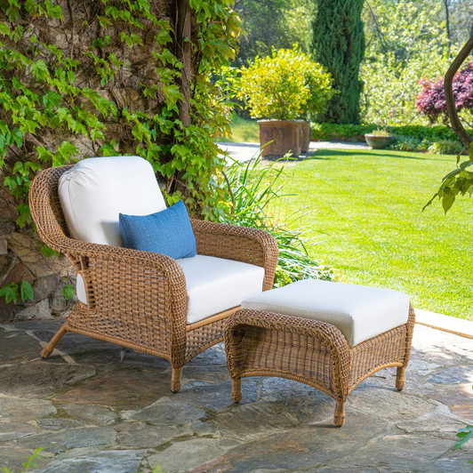 Sea Pines 2pc Club Chair & Ottoman Set