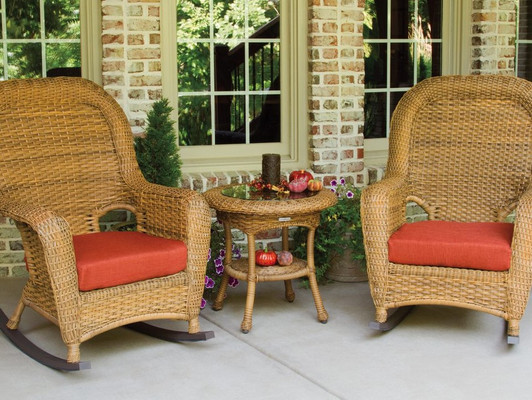 outdoor rattan rocking chair