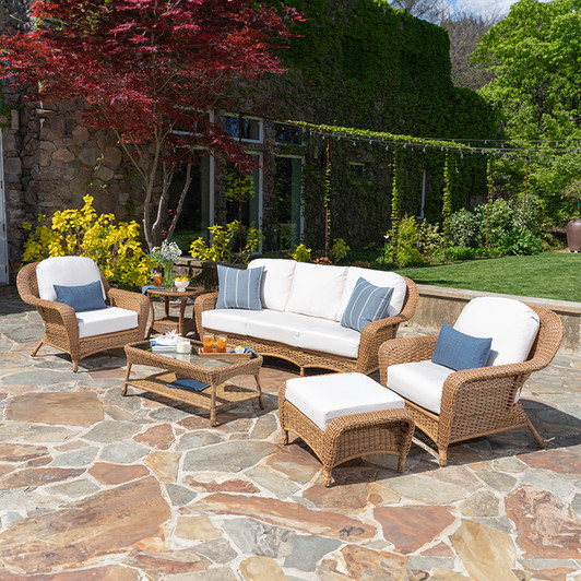 6pc Outdoor Wicker Sofa Set