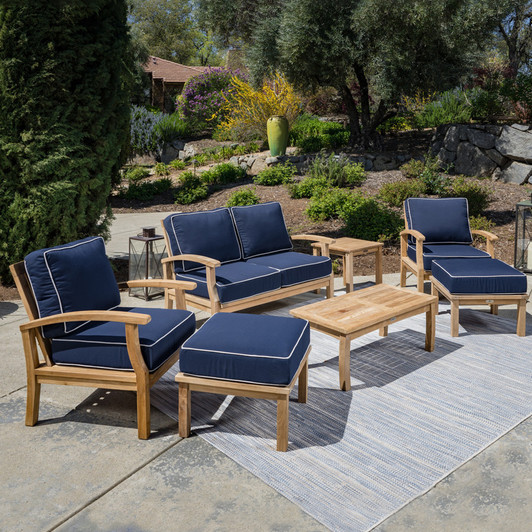 teak outdoor sofa sunbrella