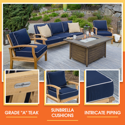 modern teak outdoor sofa