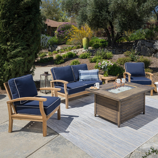 lounge teak outdoor sofa set