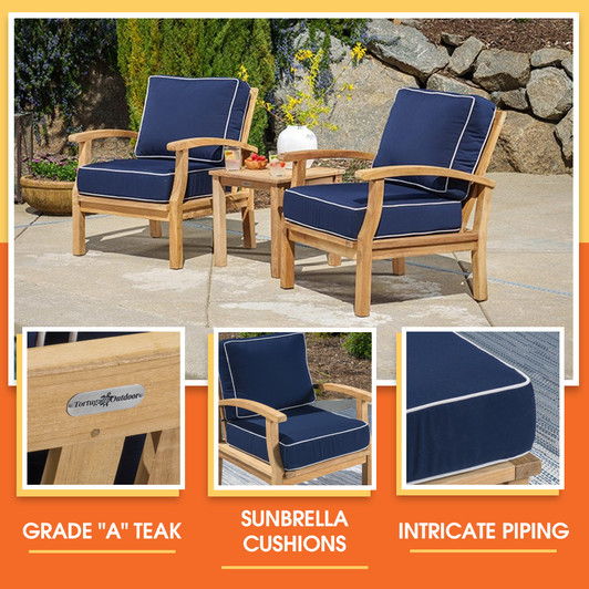teak club chair set