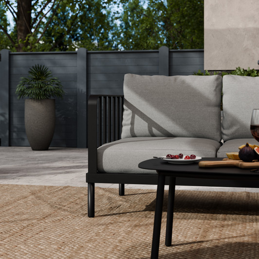 Morelli Modern Aluminum 5pc Loveseat Set