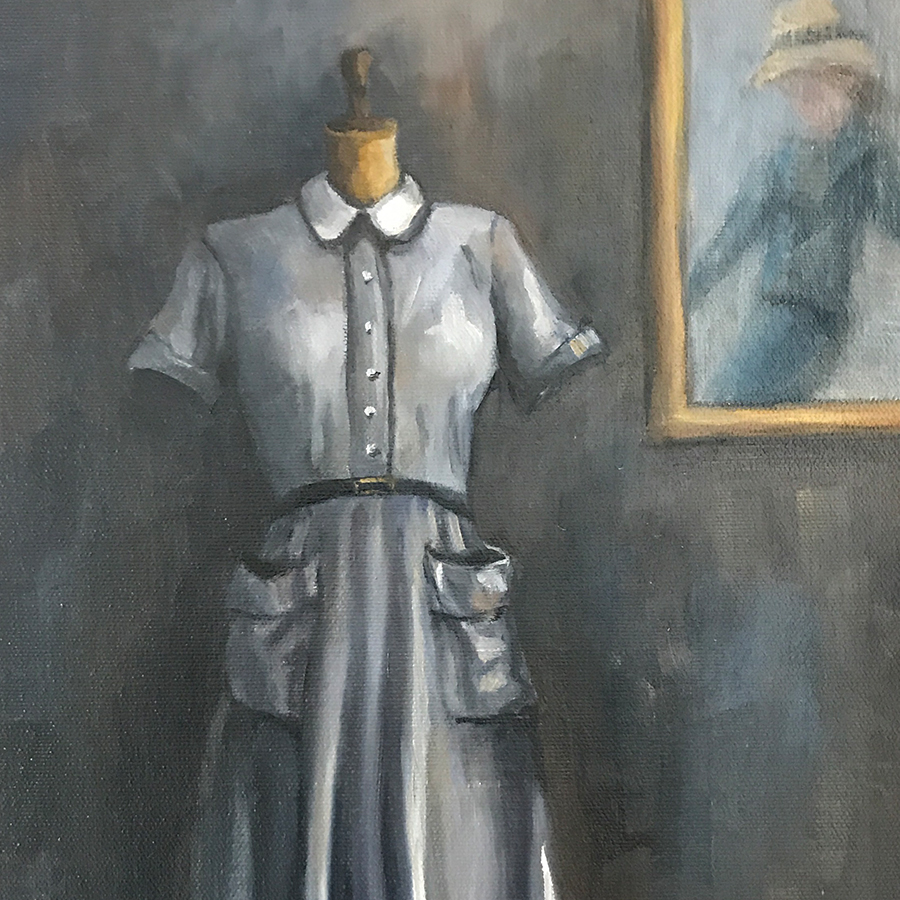 Vanessa Rothe painting - The Grey Dress
