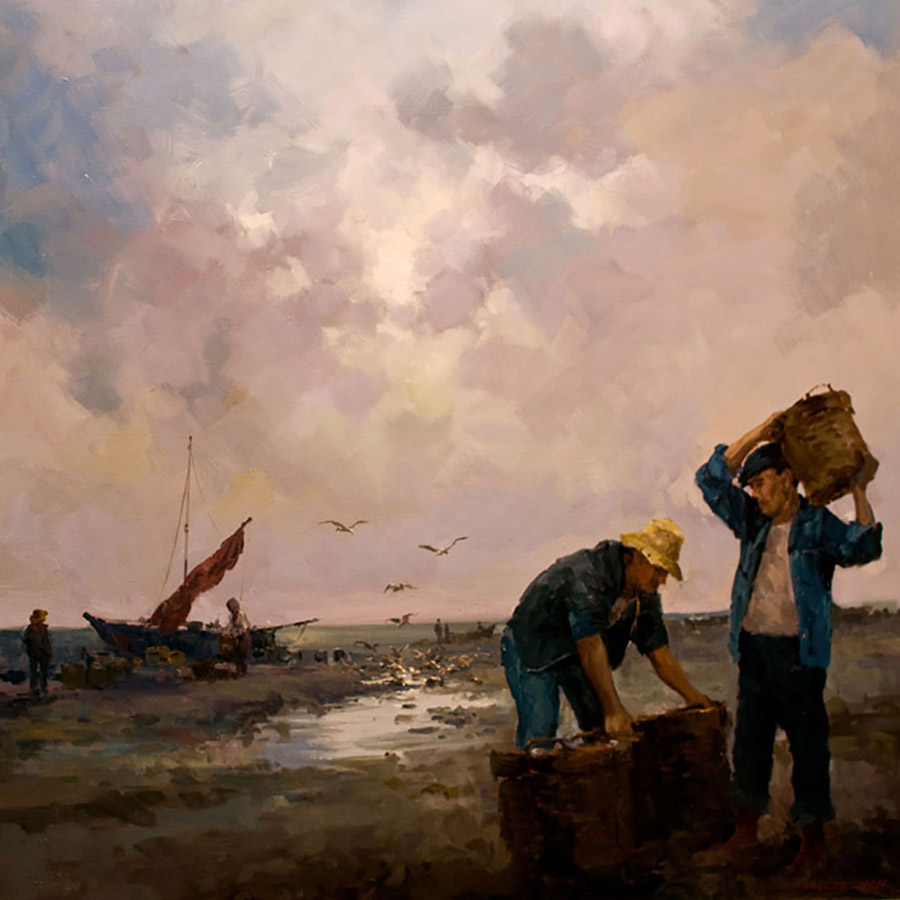 Junn Roca painting - Early Morning Catch