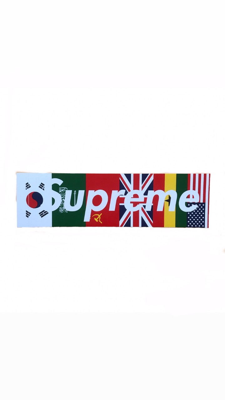 Supreme International Flags Box Logo Sticker