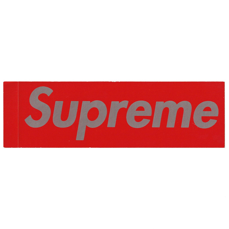 Supreme Red/Silver Box Logo Sticker